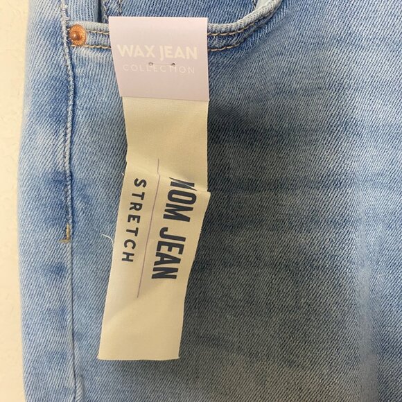 NWT Wax Mom Jeans Collection Womens 16 Light Blue High-Waisted Skinny Stretch - Picture 8 of 16